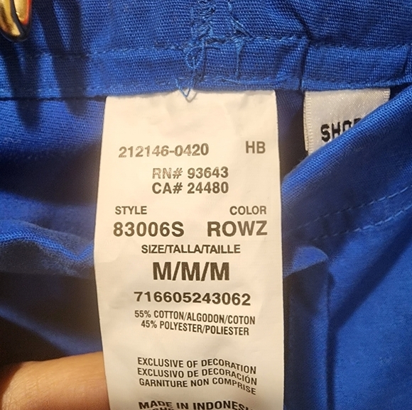 DICKIES women's royal blue scrubs pants size M short NWT - Picture 4 of 10